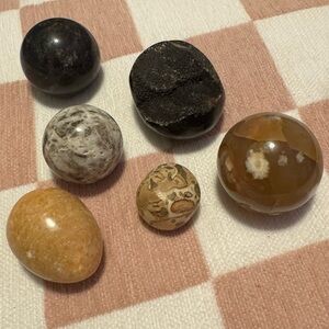 Natural Stone Decorative Set - Black, Gray, Brown